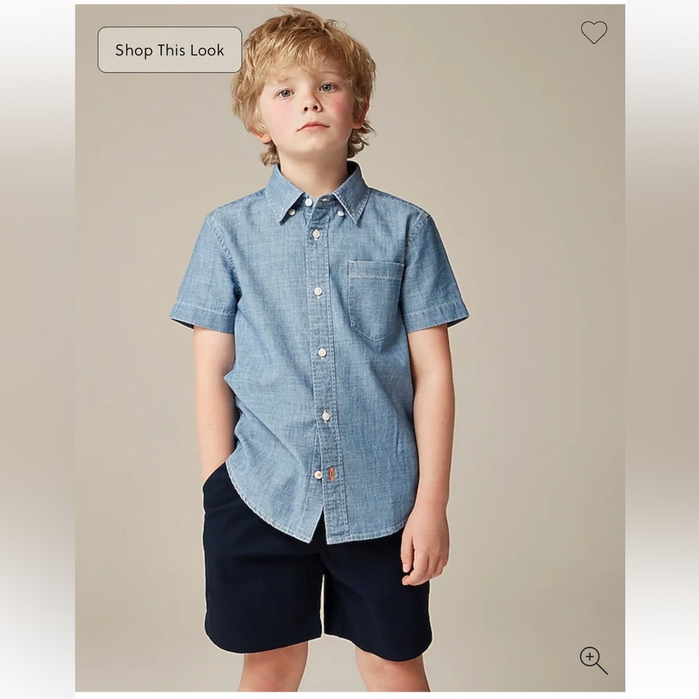 J Crew Chambray Shirt Crew Cuts Boys sz 12